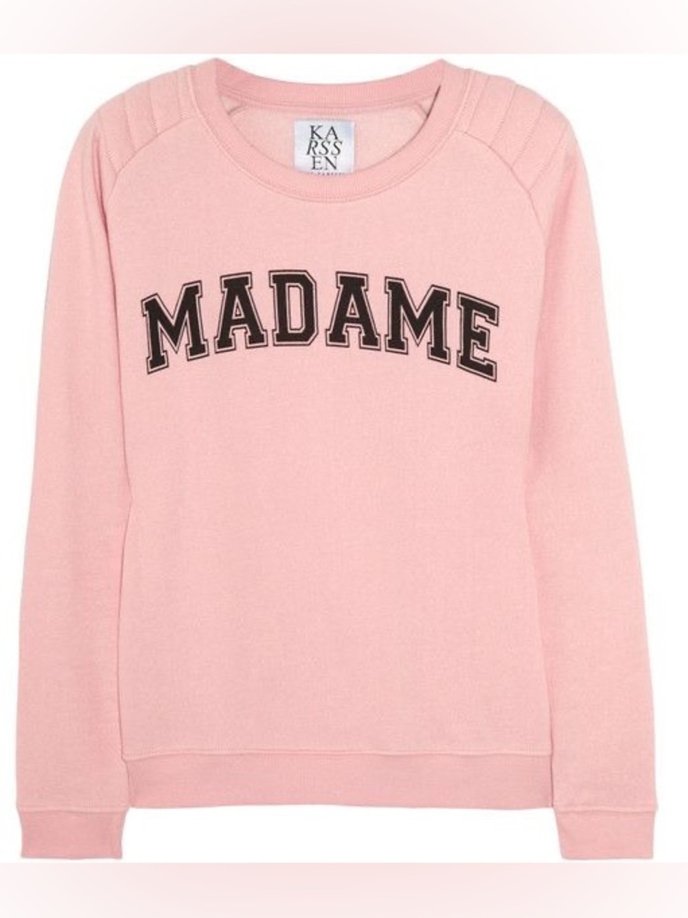 Zoe Karssen Pink "MADAME" Pullover Raglan Sweatshirt XSmall